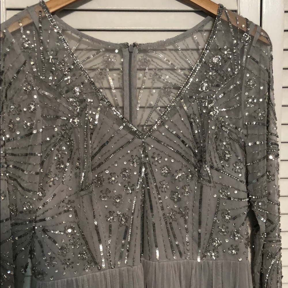 Adrianna Papell Long Sleeve Gown - Picture 5 of 7